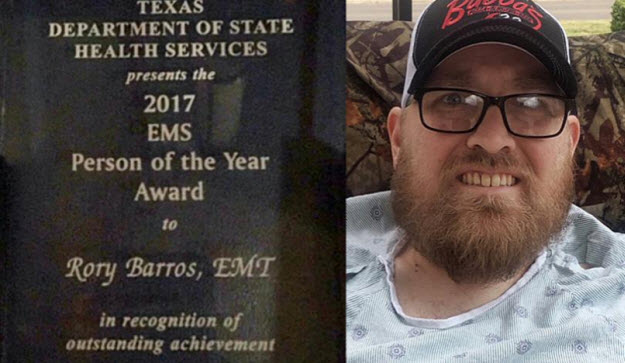 Texas Honors Injured Paramedic Who Pushed His Partner To Safety