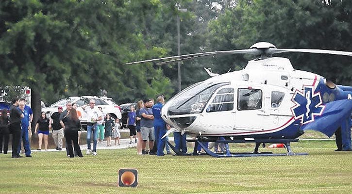 Duke Life Flight Lands at Sampson Community College