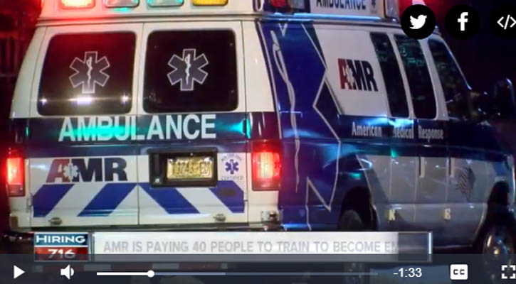 AMR is paying 40 people to train to become EMTs