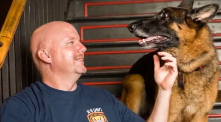 Injured Firefighter and EMS K9 Airlifted to Hospital