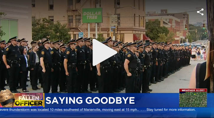 Officers Celebrate Calvin Hall's Life - End of Watch Ceremony