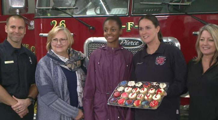 Teen Reunites with Firefighters Who Saved Her Life